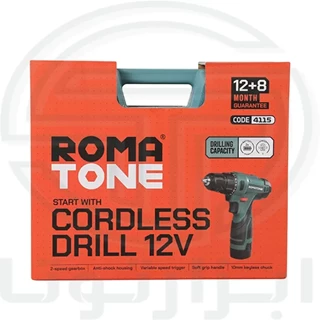دریل پیچ گوشتی شارژی 12 ولت روماتون 4115