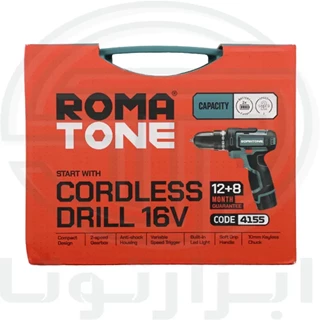 دریل پیچ گوشتی شارژی 16 ولت روماتون 4155