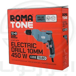 دریل برقی سه نظام اتومات 10 میلیمتر 450 وات روماتون مدل 3180