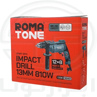 دریل 13mm چکشی 810 وات روماتون3240