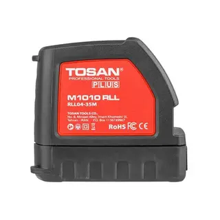 تراز لیزری دو خط قرمز توسن با کیف برزنتی مدل M1010 RLL